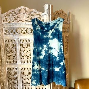 Michael Stars Tie Dye Blue Tank with Bralette OS